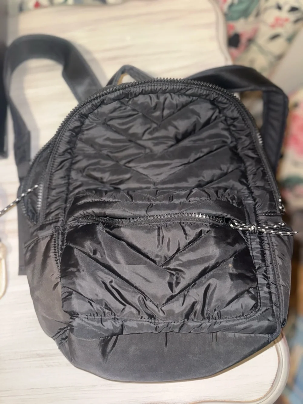 Laundry By Shelli Segal Black Quilted Mini Backpack